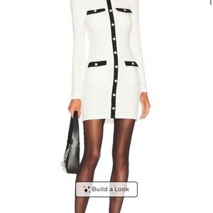 MAJORELLE White and Black Mini Dress